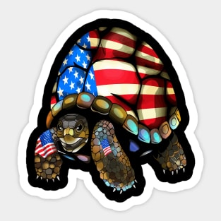 Patriotic Tortoise Sticker